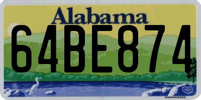 AL license plate 64BE874