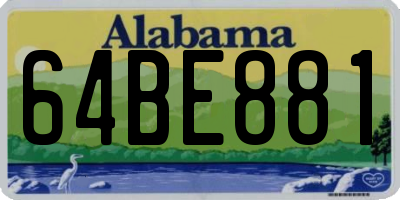 AL license plate 64BE881