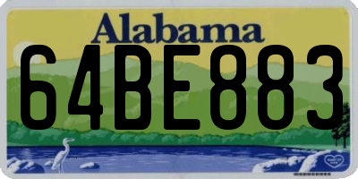 AL license plate 64BE883