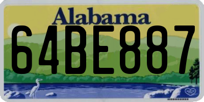 AL license plate 64BE887