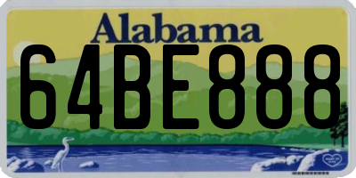 AL license plate 64BE888