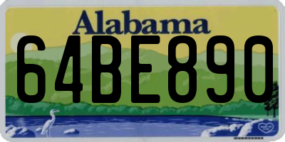 AL license plate 64BE890