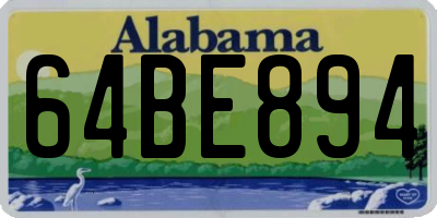 AL license plate 64BE894