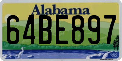 AL license plate 64BE897