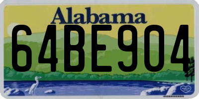 AL license plate 64BE904