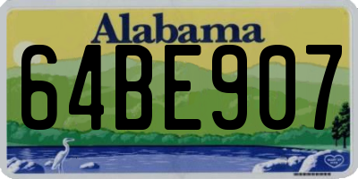 AL license plate 64BE907