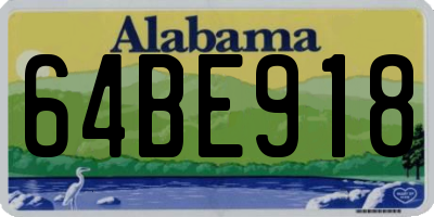 AL license plate 64BE918