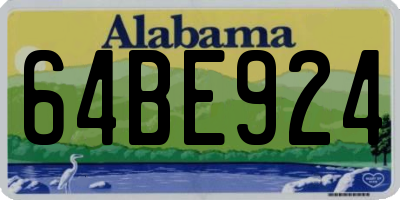 AL license plate 64BE924