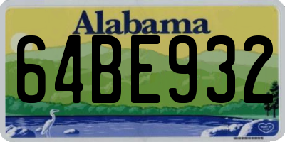 AL license plate 64BE932