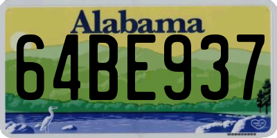 AL license plate 64BE937