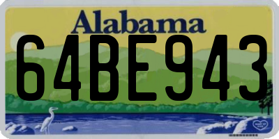 AL license plate 64BE943