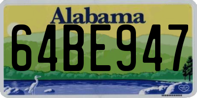AL license plate 64BE947