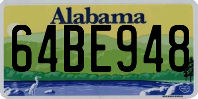 AL license plate 64BE948
