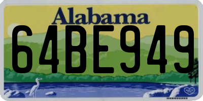 AL license plate 64BE949