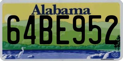 AL license plate 64BE952
