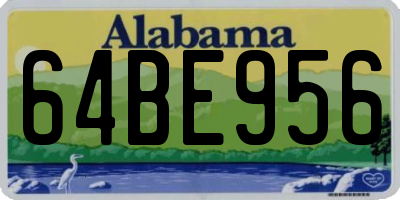 AL license plate 64BE956