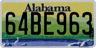 AL license plate 64BE963