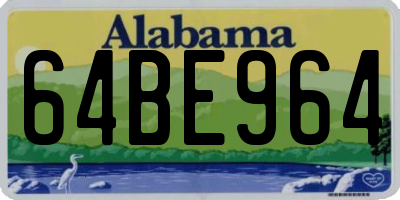 AL license plate 64BE964