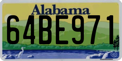 AL license plate 64BE971