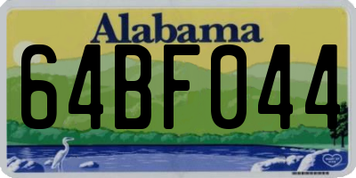 AL license plate 64BF044