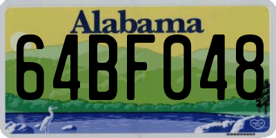 AL license plate 64BF048