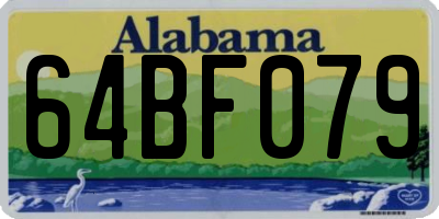 AL license plate 64BF079