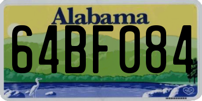 AL license plate 64BF084