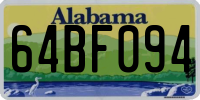 AL license plate 64BF094