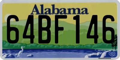 AL license plate 64BF146