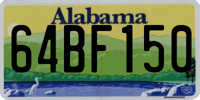 AL license plate 64BF150