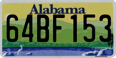 AL license plate 64BF153