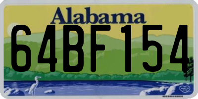 AL license plate 64BF154
