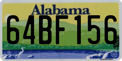 AL license plate 64BF156