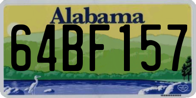 AL license plate 64BF157