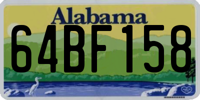 AL license plate 64BF158