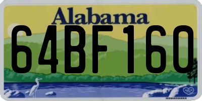 AL license plate 64BF160
