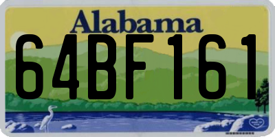 AL license plate 64BF161