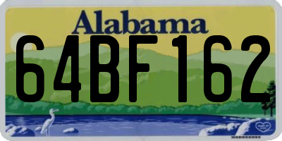 AL license plate 64BF162
