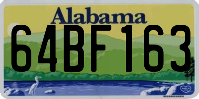 AL license plate 64BF163