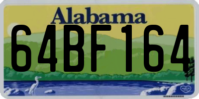 AL license plate 64BF164