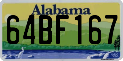 AL license plate 64BF167