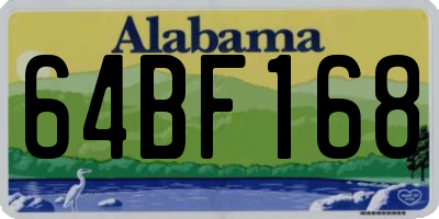 AL license plate 64BF168