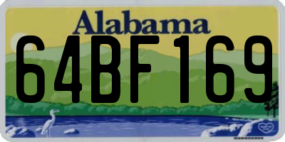 AL license plate 64BF169