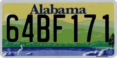 AL license plate 64BF171
