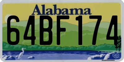 AL license plate 64BF174