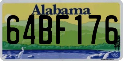 AL license plate 64BF176