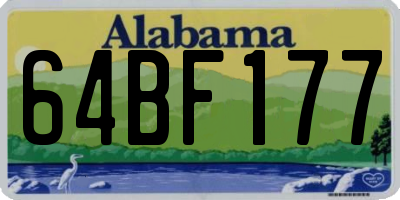 AL license plate 64BF177