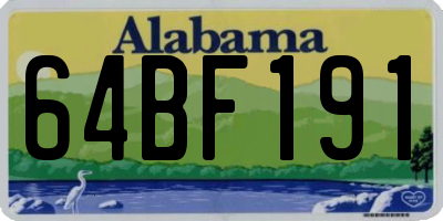 AL license plate 64BF191