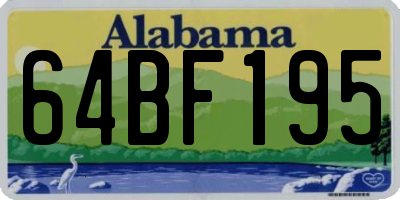 AL license plate 64BF195