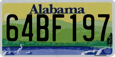 AL license plate 64BF197